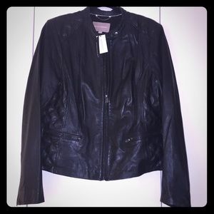 Banana Republic Leather Moto Jacket NWT
